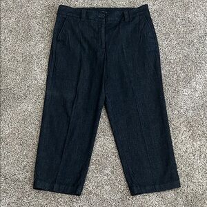 Lands' End Dark Denim Cropped Pants